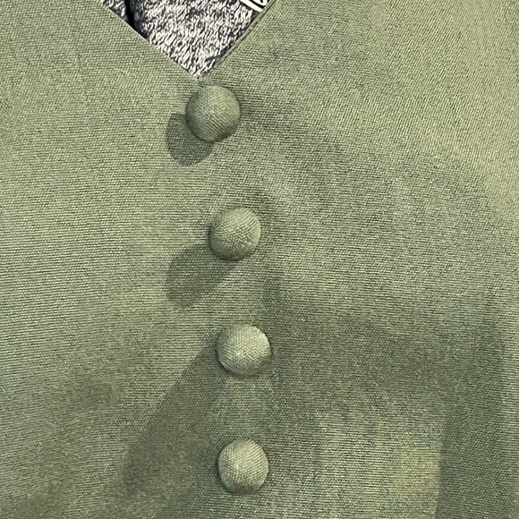 Retro style green dress side zip size M - Picture 3 of 4